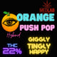 Orangefarbener Push-Pop